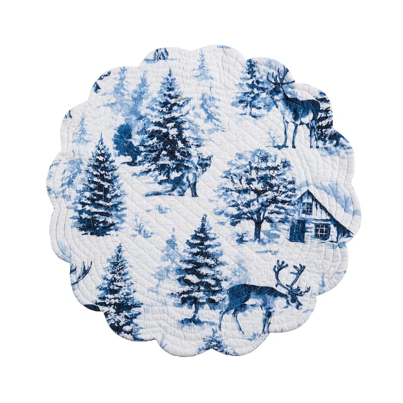Frasier Round Placemats Set of 6, 17"