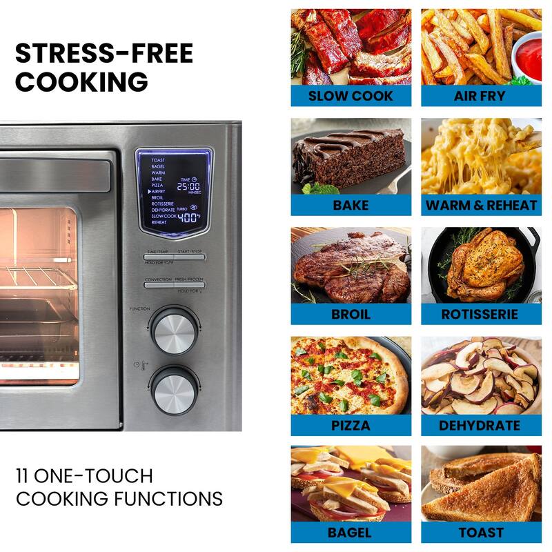 Kenmore 11-in-1 Digital Air Fryer Convection Toaster Oven Rotisserie