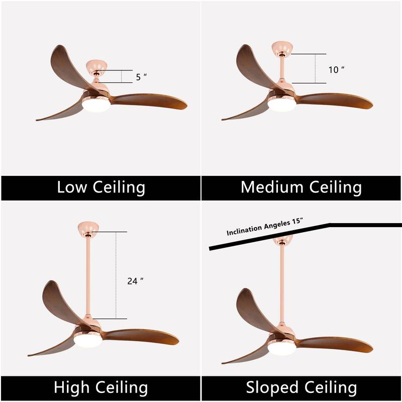 Sofucor 18" Wood Beaded Ceiling Fan with Light & Remote,Flush Mount Chandelier Fan with 6-Speed Reversible Caged Ceiling Fan