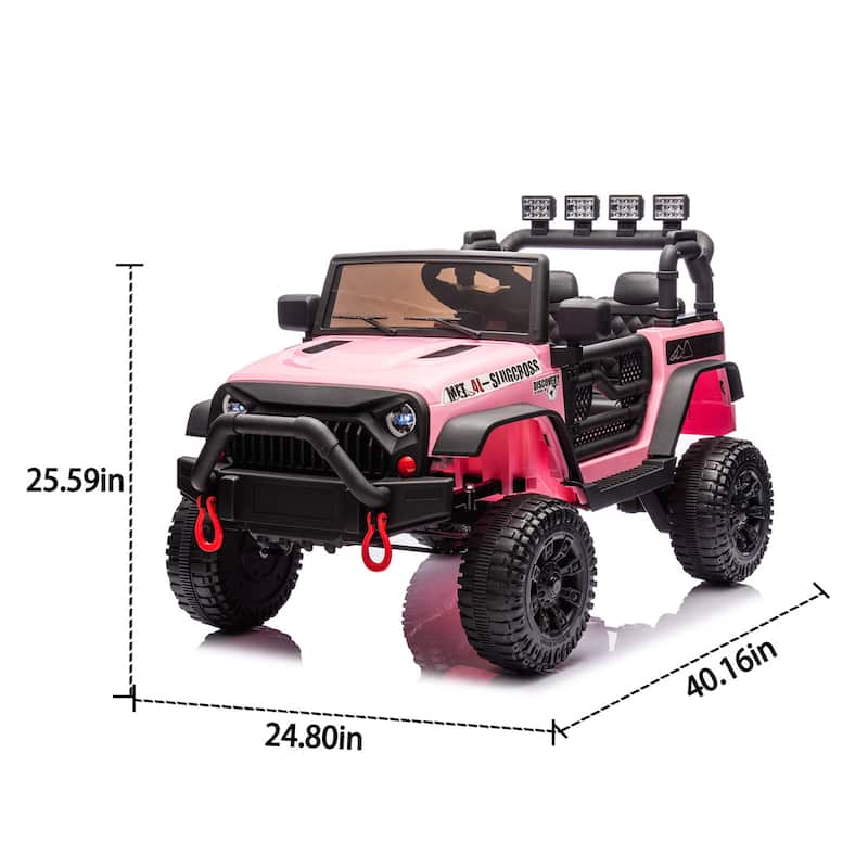 24V Kids Ride-On Car with Remote Control, 400W Motor, Four-Wheel Suspension, Bluetooth, USB, MP3, Music for Kids 3+