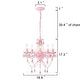 preview thumbnail 3 of 4, Pink Chandeliers with Crystals 5-Light Small Chandelier for Girls Room