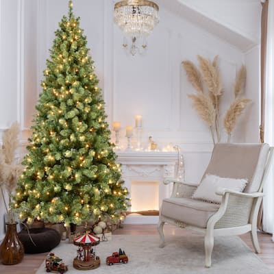 Modern Green Round Tip Christmas Tree