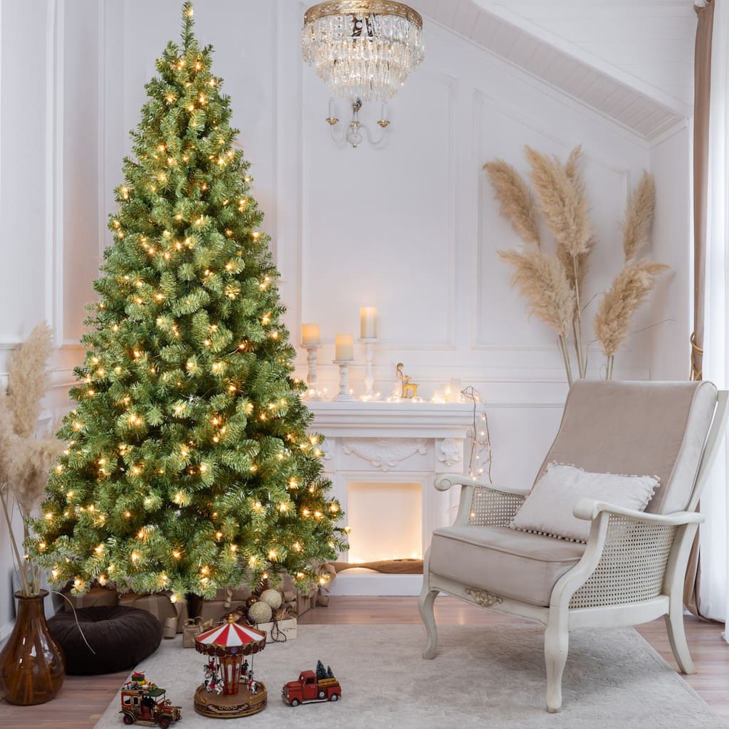 Modern Green Round Tip Christmas Tree