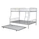 preview thumbnail 21 of 46, Industrial Modern Full XL over Queen Metal Bunk Bed with Trundle, Save Space or Split Into 2 Beds, Crafted For Safety, Black