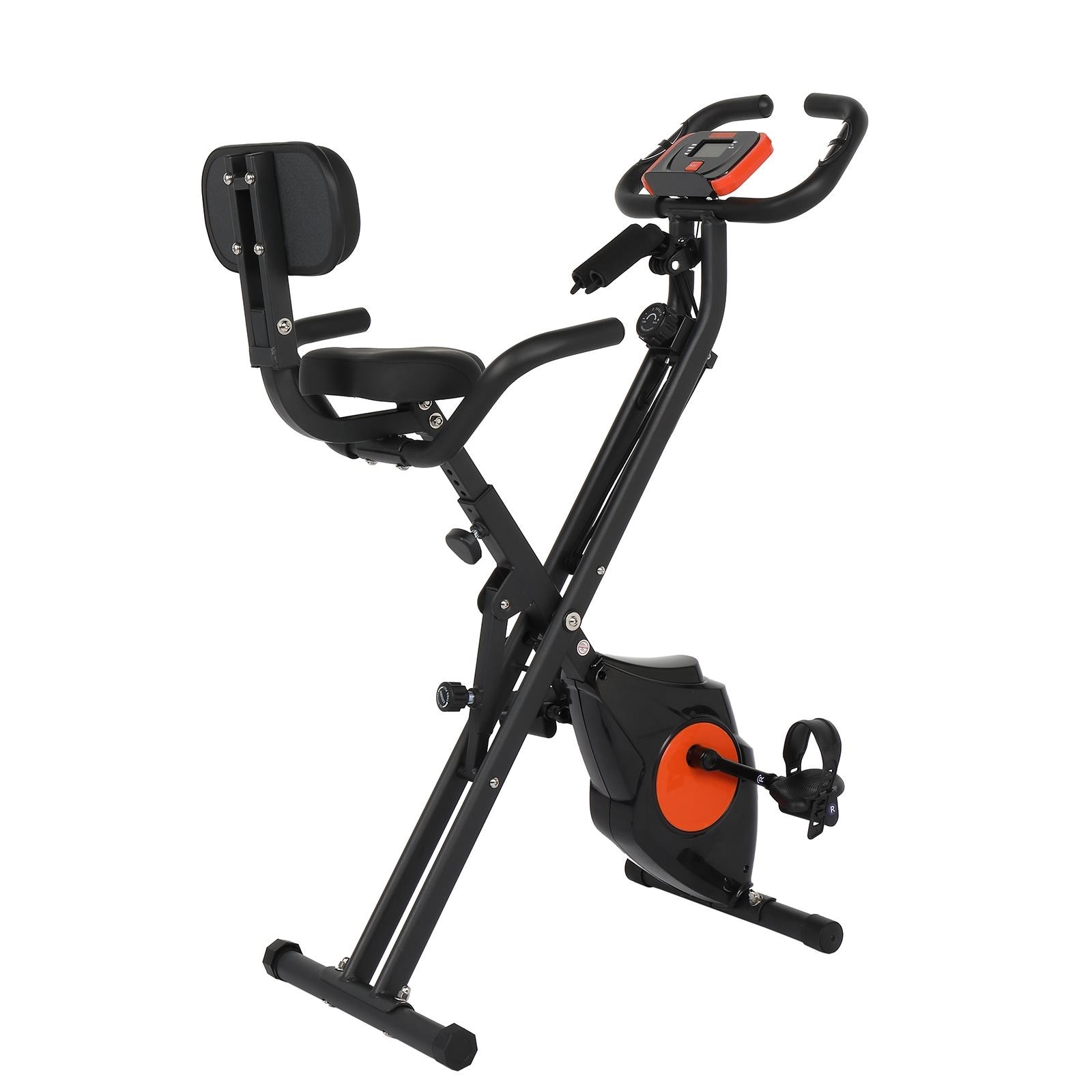 Folding Exercise Bike, Indoor Cycling Bike for Hom...