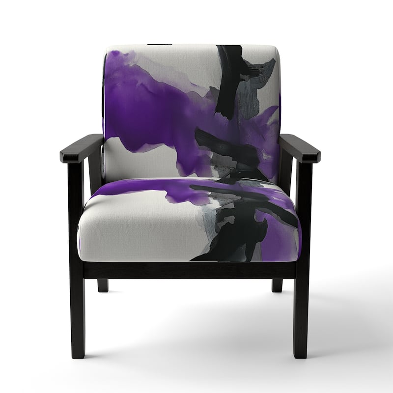Designart "Glam Dancing Shape I" Upholstered Abstract Accent Chair - Modern Arm Chair For Living Room