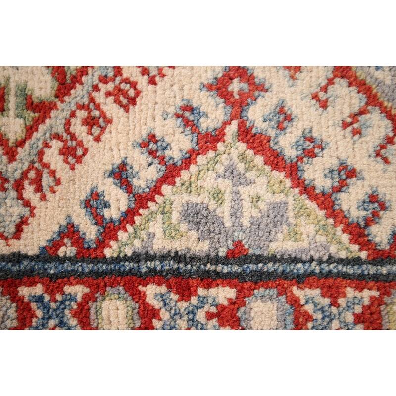 Light Blue Kazak Accent Rug Hand-Knotted Traditional Wool Carpet - 2'9" x 4'0"