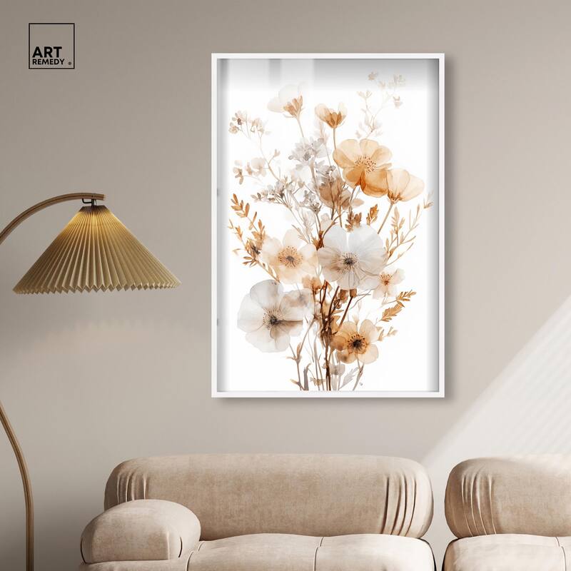 Parchment Petals Shadowbox by Art Remedy