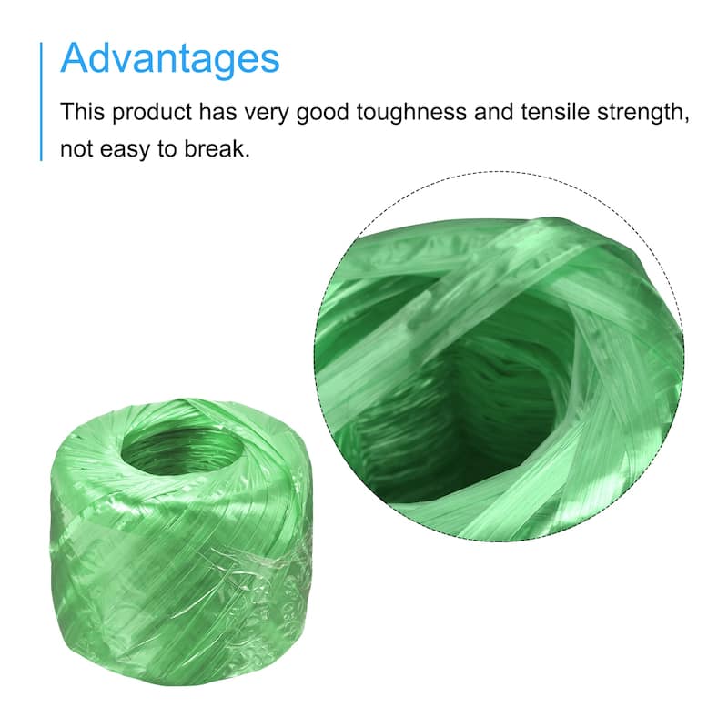 Polyester Nylon Plastic Rope Twine Bundled for Packing ,100m Green 3Pcs