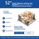 preview thumbnail 119 of 157, YUHAO SylvanAir Modern 52 in. Flush Mount Outdoor/Indoor Ceiling Fan with 3 Solid Wood Blades and DC Reversible Motor