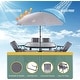 preview thumbnail 4 of 3, 8-Piece Patio Dining Set, Garden Outdoor Table Set with Removable Umbrella, Glass Table, and 6 Folding Chairs
