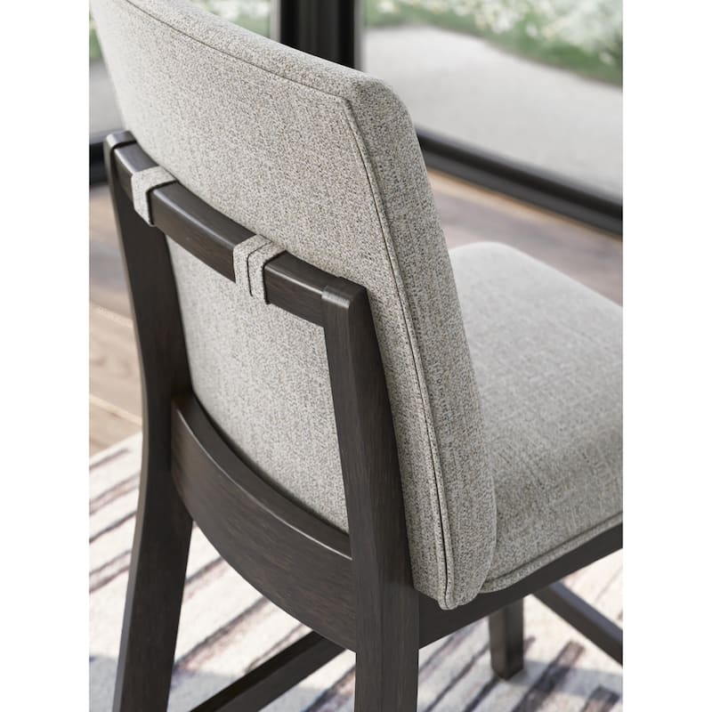 Signature Design by Ashley Neymorton Dark Brown/Gray Counter Height Barstool - 19" W x 22" D x 40" H