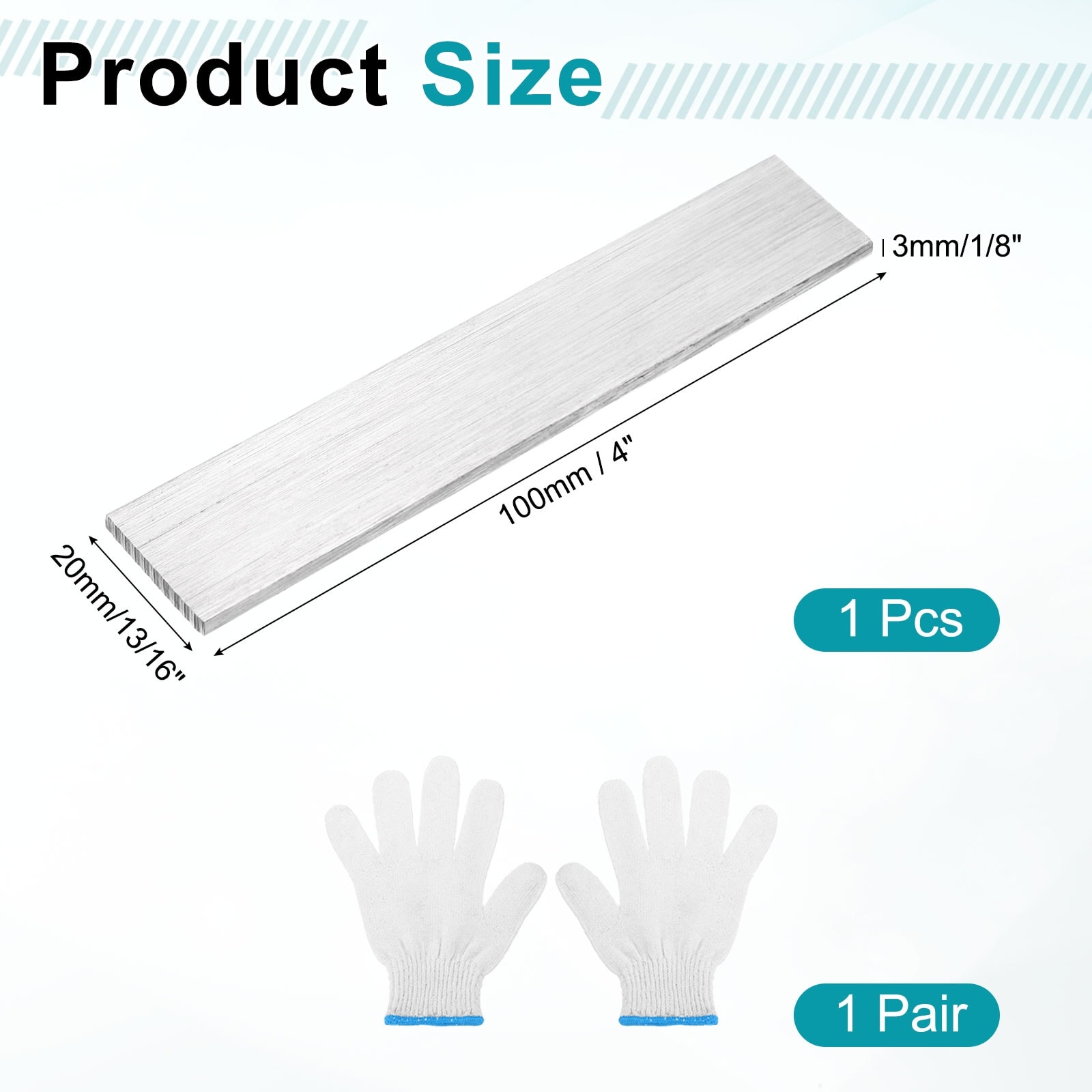 Stainless Steel Flat Bar Brushed Finish Trim Strips Sheet for Kitchen DIY Craft Making