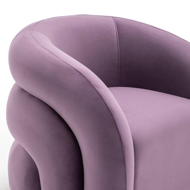 SEYNAR Modern Glam Velvet 360 Degree Swivel Accent Armchair with Tufted Back Set of 2