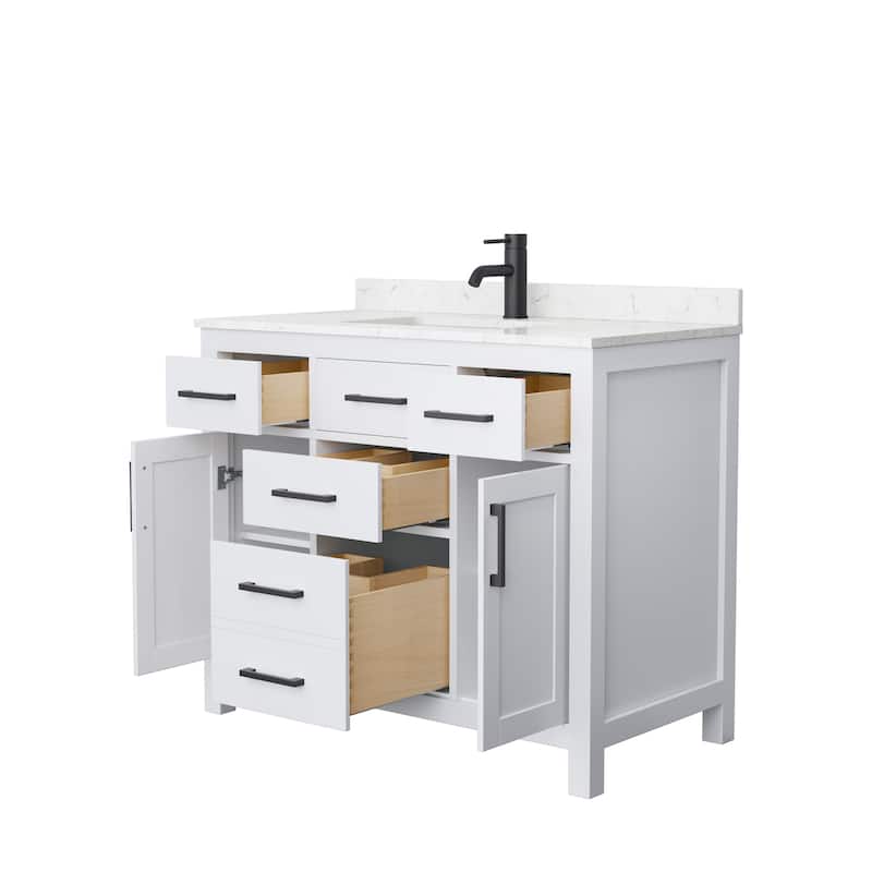 Beckett 42 Inch Single Vanity, Cultured Marble Top