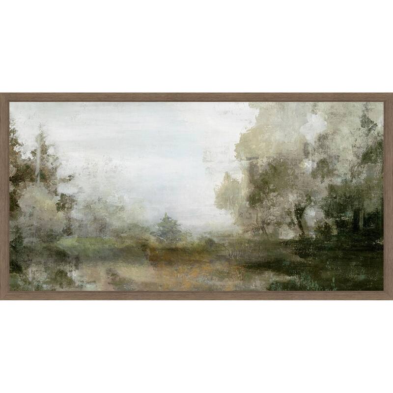 Misty Forest Morning Silence by PI Studio (27 x 14 in.), Framed Canvas Wall Art Print