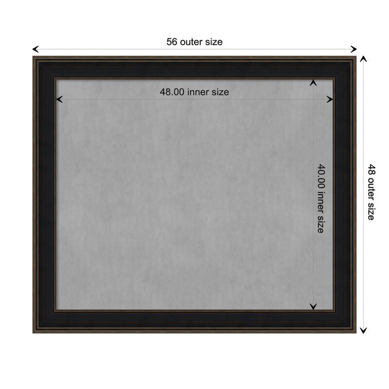 Amanti Art Mezzanine Espresso Framed Magnetic Board - Board Size 48x40