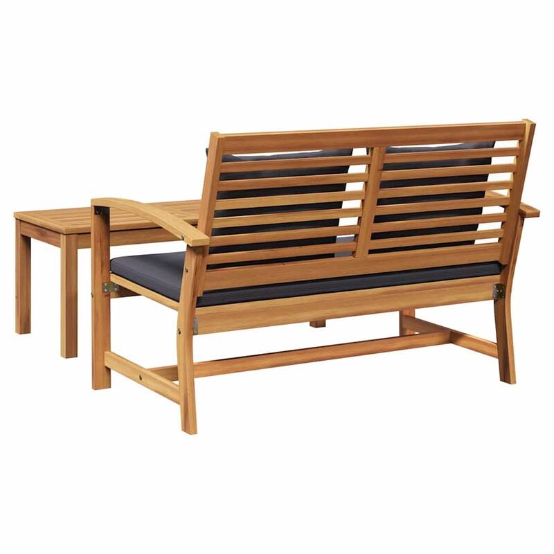 vidaXL Garden Bench Natural 110 x 64 x 76.5 cm Solid teak wood - 43.3 x 25.2 x 30.1
