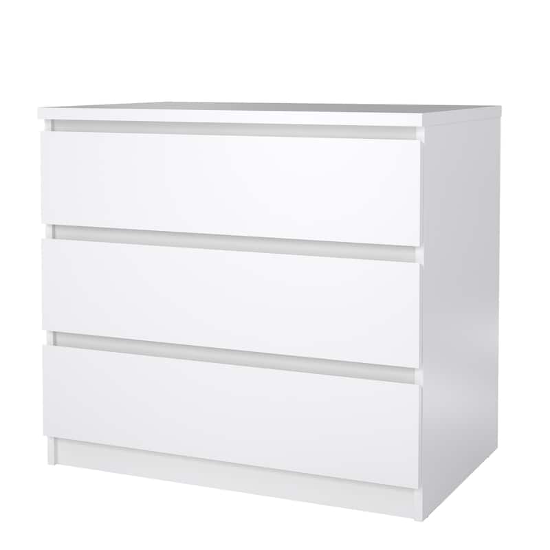 Porch & Den McKellingon 3-drawer Chest - White High Gloss