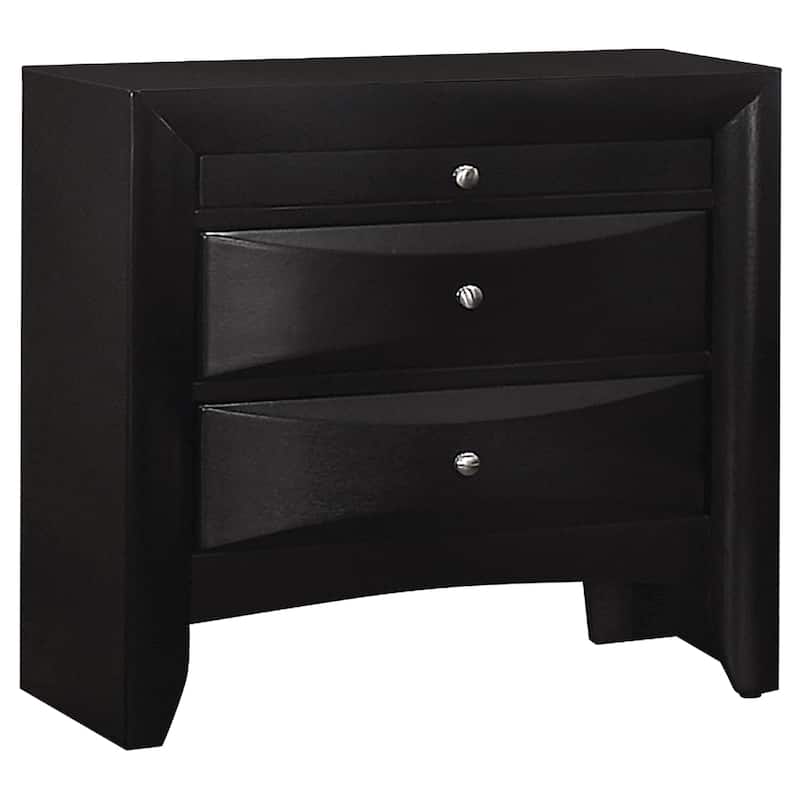Ica 5pc Queen Bedroom Set with Storage Headboard and Footboard, Black