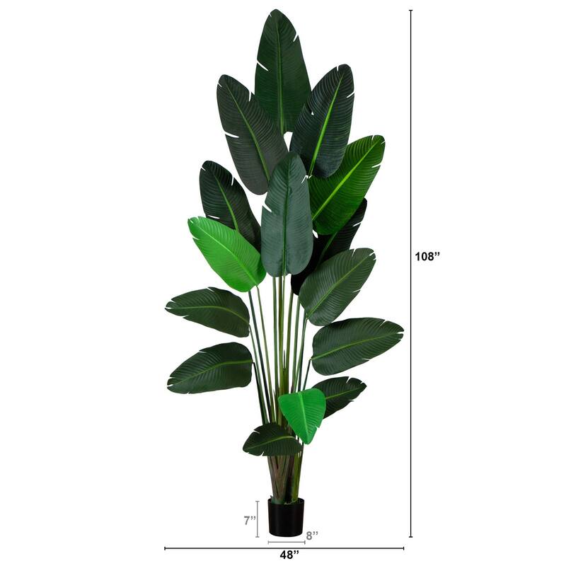 Tropical Travelers Palm Potted Tree - 9' - Green