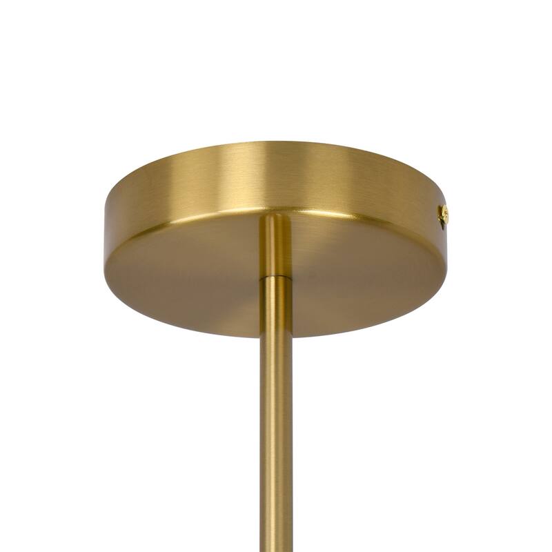 13 - Light Luxury Gold Chandelier with Frosted Glass Globes for Living Dining Room Centerpiece - Antique Brass