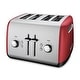 preview thumbnail 6 of 8, KitchenAid Refurbished 4-Slice Toaster with Manual High-Lift Lever, RKMT4115 Empire Red