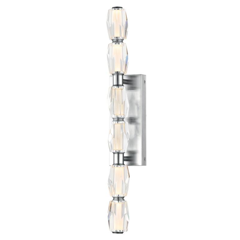 Studio M SM24865 Dolce Vita 6 Light 5" Wide LED Bath Bar with Beveled - Polished Chrome / Beveled Crystal