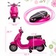 preview thumbnail 17 of 18, Battery-Powered Vespa Electric Motorcycle for Toddlers, Music, FM Radio, Headlight, and Single-Button Start