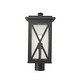 preview thumbnail 2 of 4, Brookside 1 Light Outdoor Post Mount Fixture - Black