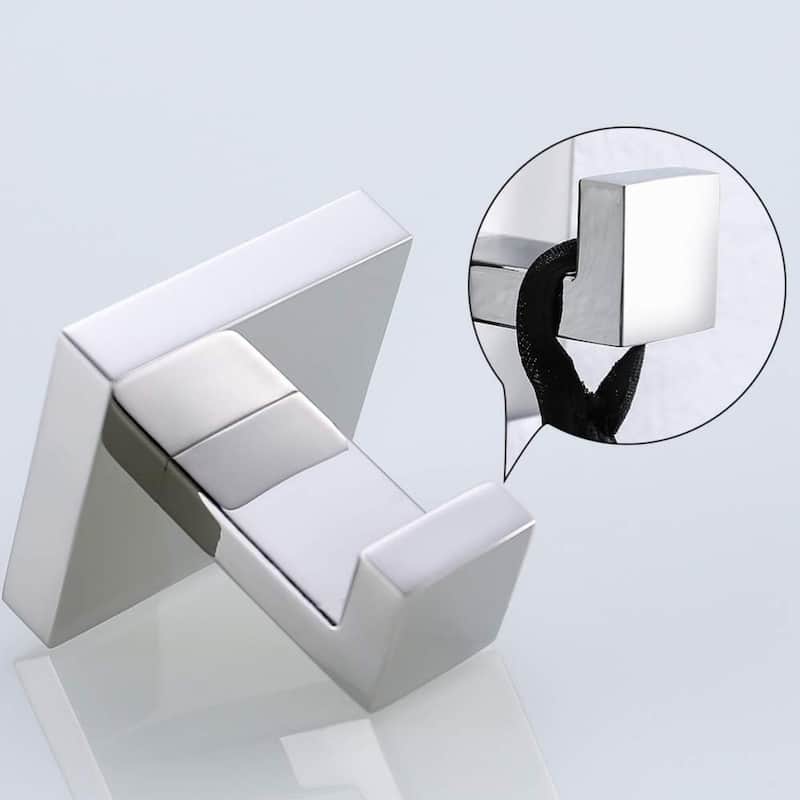 (Polished) 4-Piece Bathroom Hardware Set 16 Inch Towel Bar Set, High Quality Stainless Steel.