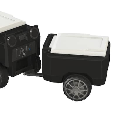 Black Cooler Trailer with White Lid