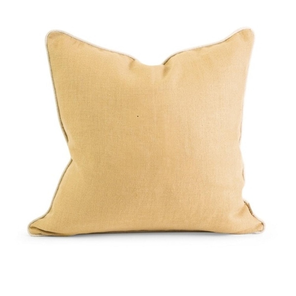18 Luxurious Pale Yellow Linen Down Square Decorative Throw Pillow 18 Luxurious Pale Yellow Linen Down Square Decorative Throw Pillow