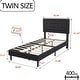 preview thumbnail 17 of 59, alazyhome Upholstered Platform Bed Frame with Button Tufting Headboard
