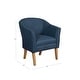 preview thumbnail 9 of 10, Porch & Den Kingswell Navy Chunky Textured Accent Chair