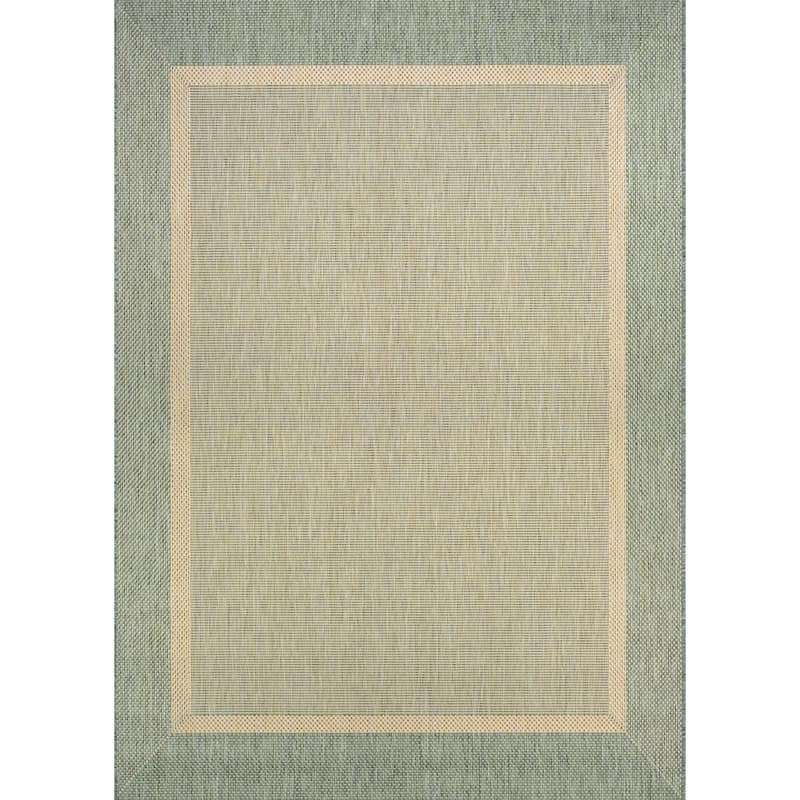 Dream Decor Rugs Pergola Channel Indoor Outdoor Area Rug - 7'6" x 10'9" - Green/Beige