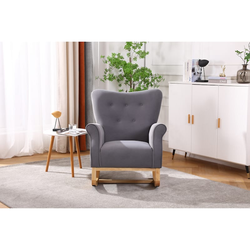 Modern Upholstered Rocking Chair