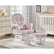 preview thumbnail 1 of 1, Suite Bebe Mason Glider and Ottoman White Pink