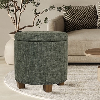 HomePop Storage Ottoman with Nailheads