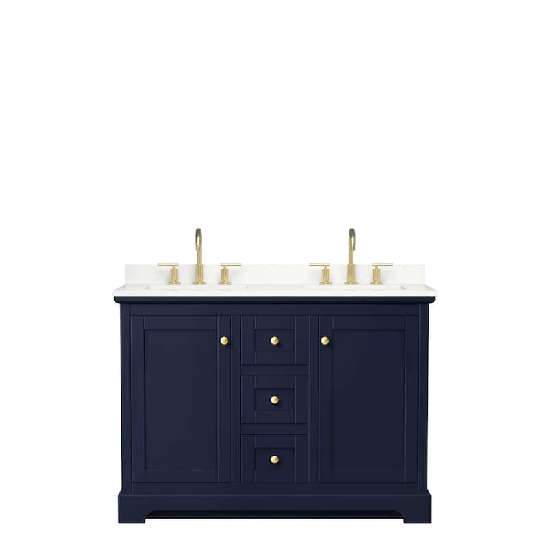 Avery 48-inch Double Vanity, Quartz Top