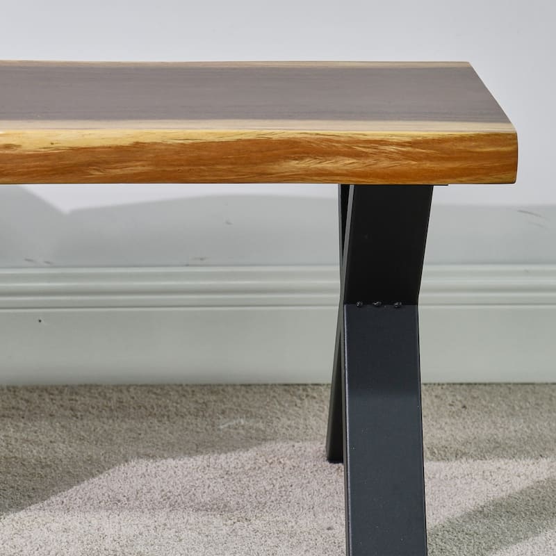 Natural Wood Rectangle Bench