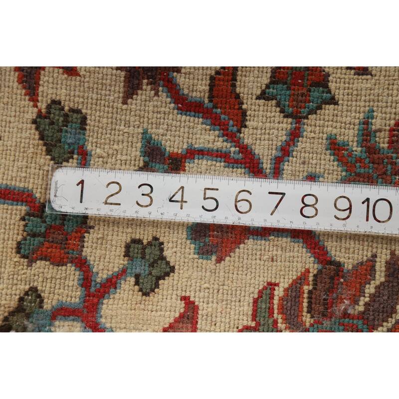 Hand Knotted Oriental 100% Wool Carpet Traditional All-Over Beige & Ivories Kazak Area Rug - 3' 0'' X 2' 0''