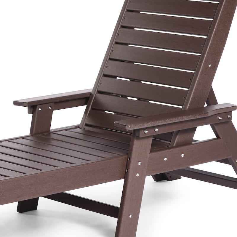 Laguna Hdpe All Weather Outdoor Patio Pool Reclining Chaise Lounge (Set Of 2)