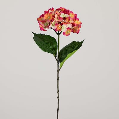 Hydrangea Floral Artificial Stem Sprays - 20" - Pink - Set of 3