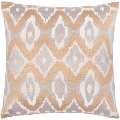 Krishae Ikat Embroidered Throw Pillow