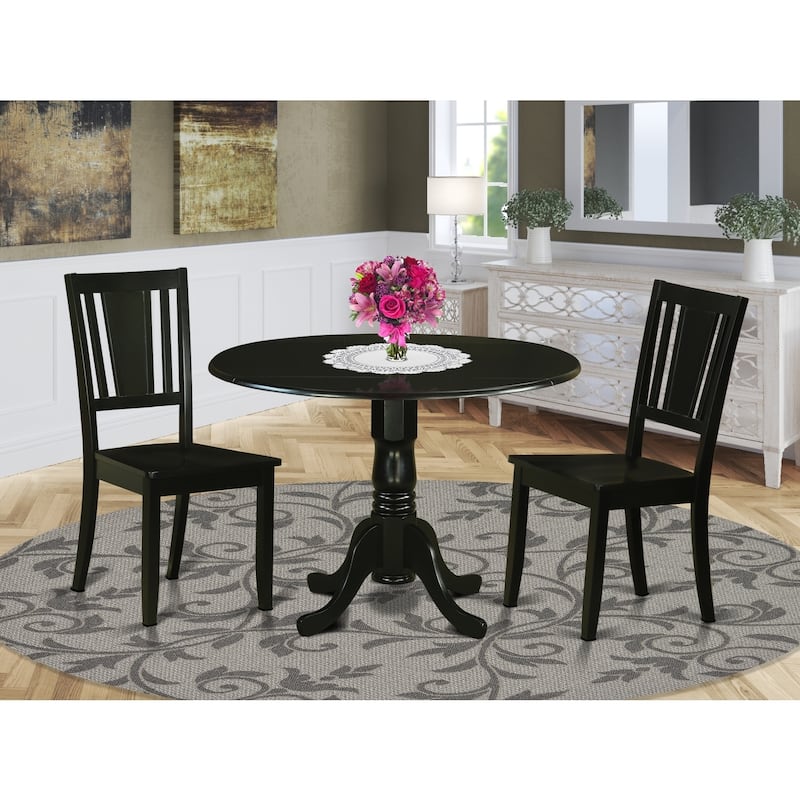 Round Dinette Set - Kitchen Table with 4 Chairs - Modern Dining Table Set