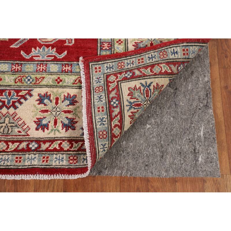 Red Kazak Oriental Area Rug Hand-Knotted Bedroom Wool Carpet - 5'1" x 6'8"