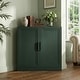 preview thumbnail 2 of 4, 31"H Corner Sideboard Cabinet Free-Standing Corner Storage Organizer