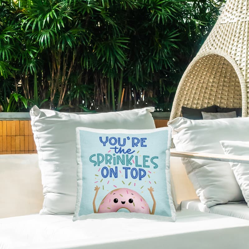 Stupell You're The Sprinkles On Top Printed Outdoor Throw Pillow Design by Sarah Hickman