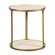 preview thumbnail 1 of 1, Uttermost Clench Brass Side Table - 21"W x 23"H x 21"D